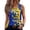 Multicolor, variant on Womens Casual U Neck Tank Top Vintage Graffiti Soccer Football Top Country Flag Letter Print Loose Fit Sports Vest For Game Day Daily Holiday Outfit
