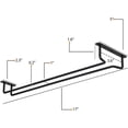 thumbnail image 4 of Large Stemware Wine Glass Hanger Rack Under Cabinet Kitchen Bar Storage Black Iron 17 Inch Set of 6, 4 of 6