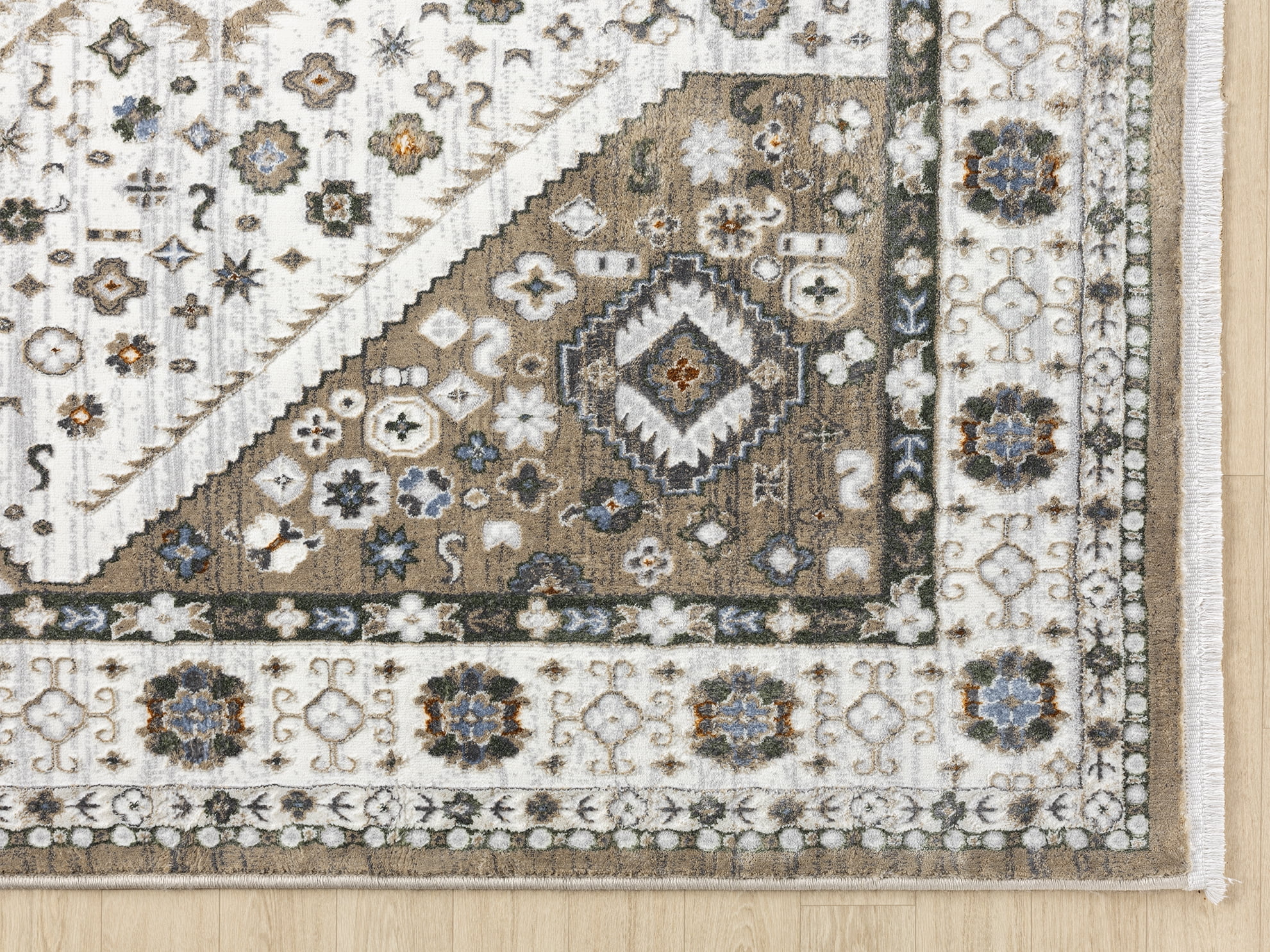 United Weavers Riviera Belva Area Rug, Border Pattern, Cream, 9'10" X 13'2"