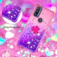 thumbnail image 4 of Glitter Case for Motorola Moto G Play (2023)/ G Power 2022/ G Pure, Bling Sparkle Colorful Gradient Quicksand Soft TPU Liquid Cover with Ring Stand for Moto G Play (2023) JB-Pink Purple, 4 of 7