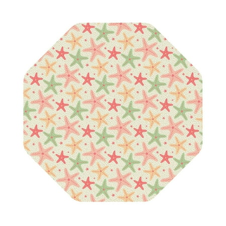 

Matuu Colorful Starfish for Cup Coasters Set of 6 Leather Coasters Desk Coasters for Office Measures 4” x 4” Octagon