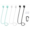thumbnail image 1 of 3 correas magnéticas antipérdida para auriculares, correa de cordón para auriculares deportivos con 1 hebilla para auriculares y 1 par de auriculares, cordón antipérdida de silicona suave para, 1 of 6