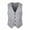 Grey, variant on Simple Solid Color Men Suit Vest Slim Fit V-neck Sleeveless Single Breasted Leisure Party Bar Banquet Dress Waistcoat Workwear