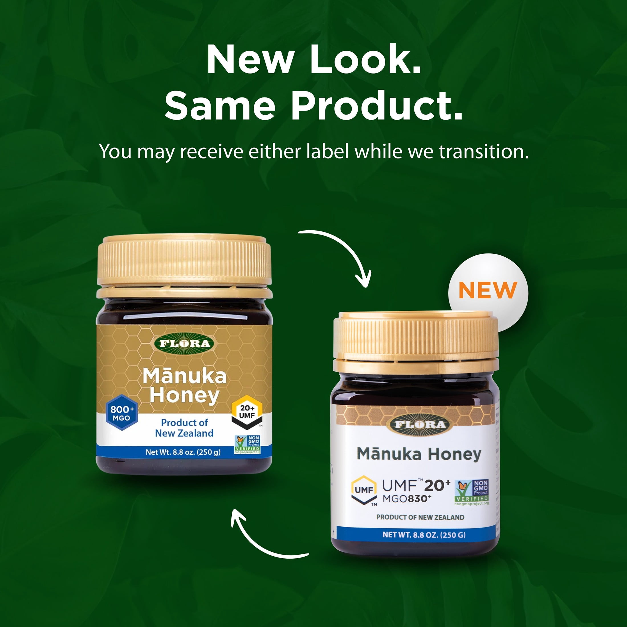 Flora - Manuka Honey, MGO 800+, UMF 20+, Sustainable, Traceable, 8.8 Oz