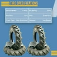 thumbnail image 3 of Two 5.00-15 Lug I-3 R1 Traction Implement Tires &tubes 6 Ply Hay Rakes 500x15 5x15, 3 of 6