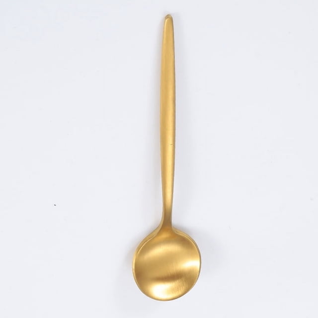 Nvzi 4Pcs Stainless Steel Spoon Cutlery Table Spoon for Home, Kitchen & Restaurant-Gold