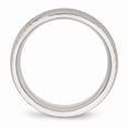 thumbnail image 2 of White Stainless Steel Ring Band Wedding Polished Textured, 2 of 6