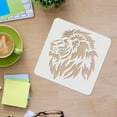 thumbnail image 3 of Lion Head Drawing Stencils - 11.8x11.8 inch Plastic Animal Head Stencils for Painting on Wood Floor Wall and Fabric, 3 of 7