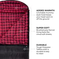 thumbnail image 4 of TETON Sports 101R Celsius XXL -18C/0F Saco de dormir; Saco de dormir de 0 grados Ideal para acampar en climas fríos; Negro, cremallera derecha, 4 of 5