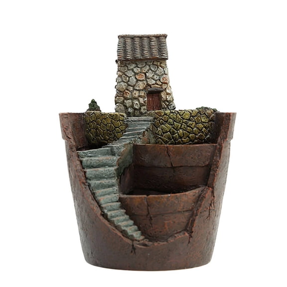 MOQIN Succulent Planter Pots Small Flower Cactus Pots Tree Stump Succulent Pots with Drainage Bonsai Pots 3-5 Inch Gift for Home Decor Indoor Outdoor