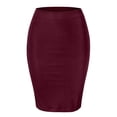 thumbnail image 4 of ZHOGXU Women's Skirt Summer High Waist Solid Color Slim Fit Comfortable Fashion Pencil Skirts For Casual Daily Wear And Party,Red,Xxxl, 4 of 4