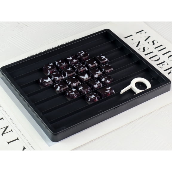 Heart Butterfly Keycap Set, Jade-Like Mirror Finish Shine-Through Side-Printed Keycaps, Cherry Profile with Extra Novelties for Mechanical Keyboard
