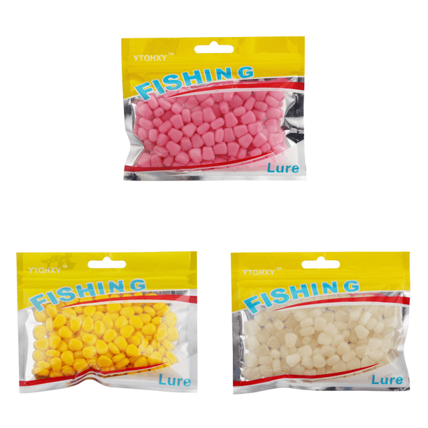 100 Uds Olor A Maíz Cebo Suave Falso Flotabilidad Accesorios Pesca () Rosa
