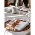 thumbnail image 6 of Maple Leaves Fall Cloth Napkins Set of 4 Reusable Dinner Napkins, Thanksgiving Pumpkins Autumn Corn Wood Grain Cocktail Napkin Washable Table Napkins for Wedding/Holiday Party/Baby Shower 20"x20", 6 of 7