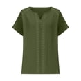 thumbnail image 4 of mfyjkho Tops Para Mujer, Blusa De Encaje Con Cuello Redondo Y Manga Corta Para Mujer Tops De Gimnasio Para Mujer Xxl, 4 of 8