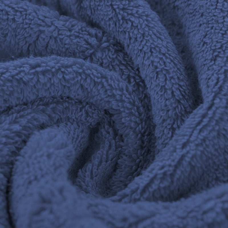 JML Blue Bath Towel Set of 8 Pieces - Cotton Blend Highly Absorbent Towels for Bathroom, 2 Soft Bath Towels, 2 Hand Towels, 4 Washcloths