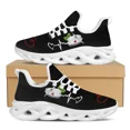 thumbnail image 1 of Zapatos planos con estampado de gorra de enfermera de hospital para mujer, zapatillas deportivas con estampado de latidos del corazón, zapatos ligeros con cordones para invierno a la moda, 1 of 6