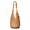 Brown, variant on Wood Bead Handbag for Women, Maple Hollow Woven Bucket Bag with Openwork Design, Handheld Shoulder Purse for Summer Outfits, Beach, Vacation, Daily Use, 6.7 x 6.7 x 14.2 in