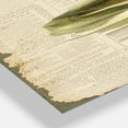 thumbnail image 3 of Designart 'Colorful Elegant Feather On Old Style Newspaper IV' Large Cottage Wall Clock, 3 of 3