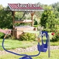 thumbnail image 4 of Estbridge Heavy-Duty Wall-Mounted Garden Hose Rack  Multicolor ABS Plastic Hose Hanger for Organized Storage & Easy Access  Up to 110lbs Capacity Light blue, 4 of 8