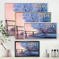 thumbnail image 4 of Designart 'Bridge Of Meandering River With Winter Scenery I' Lake House Framed Canvas Wall Art Print, 4 of 5