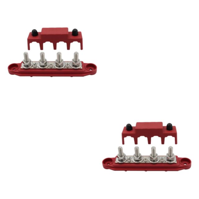 mmirethe 1/2/3/5 Heavy-Duty Power Distribution Block with Cover Boats Red M8 2PCS