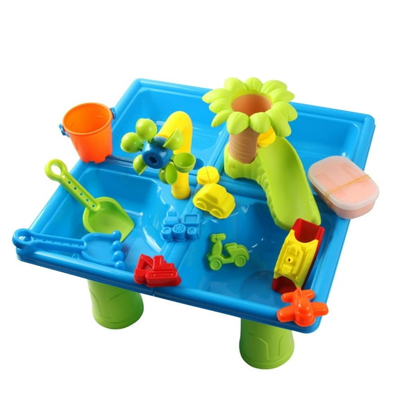 Darzheoy Durable Kids Water Table with Toy Accessory, Blue, 3.13 lb, 24 Pieces