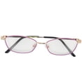 thumbnail image 4 of Gafas de lectura bifocales para personas mayores con montura morada, gafas presbiópicas portátiles con bloqueo de luz azul (+350), 4 of 8