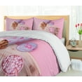 thumbnail image 4 of Ambesonne Christmas Duvet Cover Sets, Gingerbread Cookies Coco, 2-King, Pale Pink Multicolor, 4 of 6