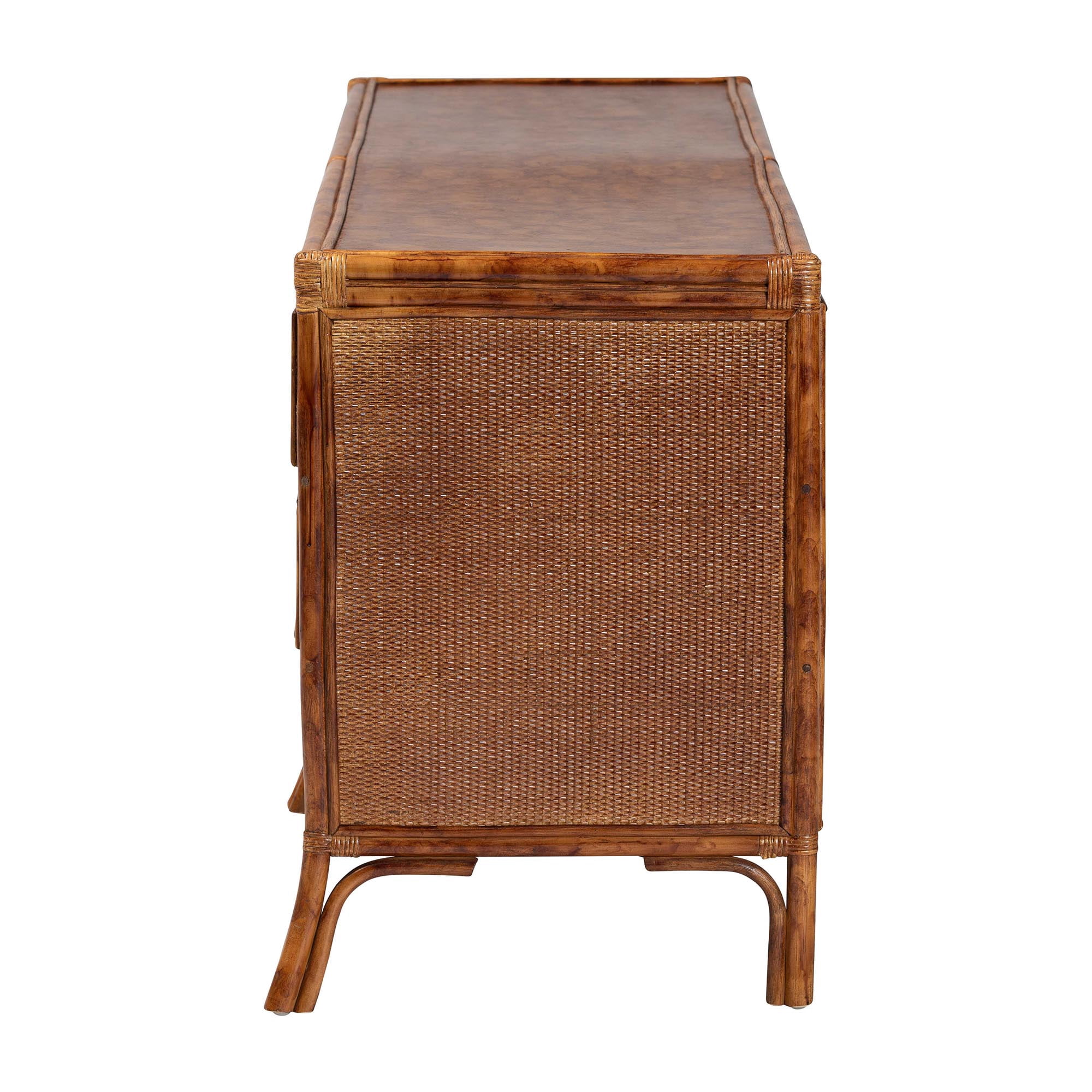 bali & pari Basile Boho Dresser, 6-Drawer, Marbled Tortoise Brown