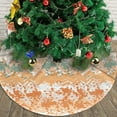 thumbnail image 3 of XMXY Halloween Christmas Tree Skirt, Orange Striped Waves Holiday Party Indoor Decorations Ornaments, 30 Inch, 3 of 5