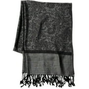 Jacquard Paisley Wrap -black