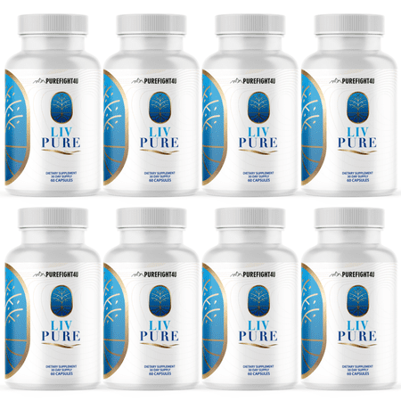 Liv Pure Capsules, Assists Digestive Enzymes & Liver Detoxification-8 Bottles