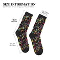 thumbnail image 3 of KLL Colorful Geometric Figures Print Cool Socks Men's Women's Crew Socks Funny Crazy Novelty Stockings, 3 of 7