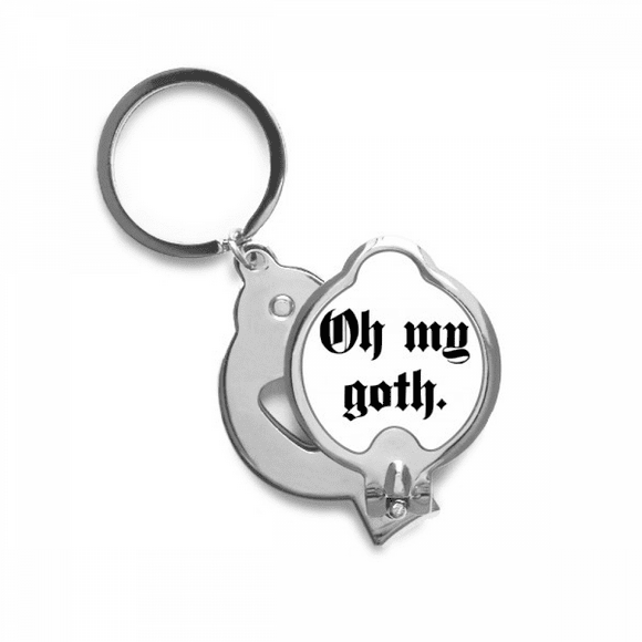 Exclamation Gothic Alphabet Finger Nail Clippers Scissor Stainless Steel Cutter