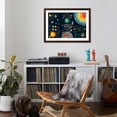 thumbnail image 4 of Art.com Set of Universe Infographics - Solar System, Planets Comparison, Sun and Moon Facts, Space Junk Mad Art Print by Tashal, Brown Frame Wall Art, 44" x 32", 4 of 5