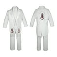 thumbnail image 2 of New Born Baby Boy Teen Christening Baptism Formal White Tail Suit Silver Virgin Mary On Stole & Back SM-20, 2 of 5