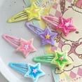 thumbnail image 5 of 1/2PCS Star Snap Clip Y2K-Style Mini Color Block Hairpin Sweet Handmade Pins Hairpin Accessories for Women Girls, 5 of 16
