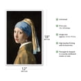 thumbnail image 2 of Girl with a Pearl Earring - From an Original Color Painting by Johannes Vermeer c.1665 - Master Art Print (Unframed) 12in x 18in, 2 of 4