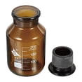 thumbnail image 3 of Unique Bargains 250mL Amber Reagent Media Graduated Borosilicate Glass Storage Bottle Amber Cap, 3 of 5