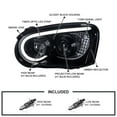 thumbnail image 3 of Spec-D Tuning 2LHP-WRX05G-G2-TM Phares de Projecteur à Lentille Fumée avec Boîtier Noir Mat pour Subaru Impreza 2004-2005, 3 of 5