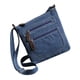 thumbnail image 3 of Bolso de mezclilla informal Bolso bandolera retro Bolso de hombro de color sólido Bolso de almacenamiento cuadrado con cremallera para mujeres Señoras, 3 of 5