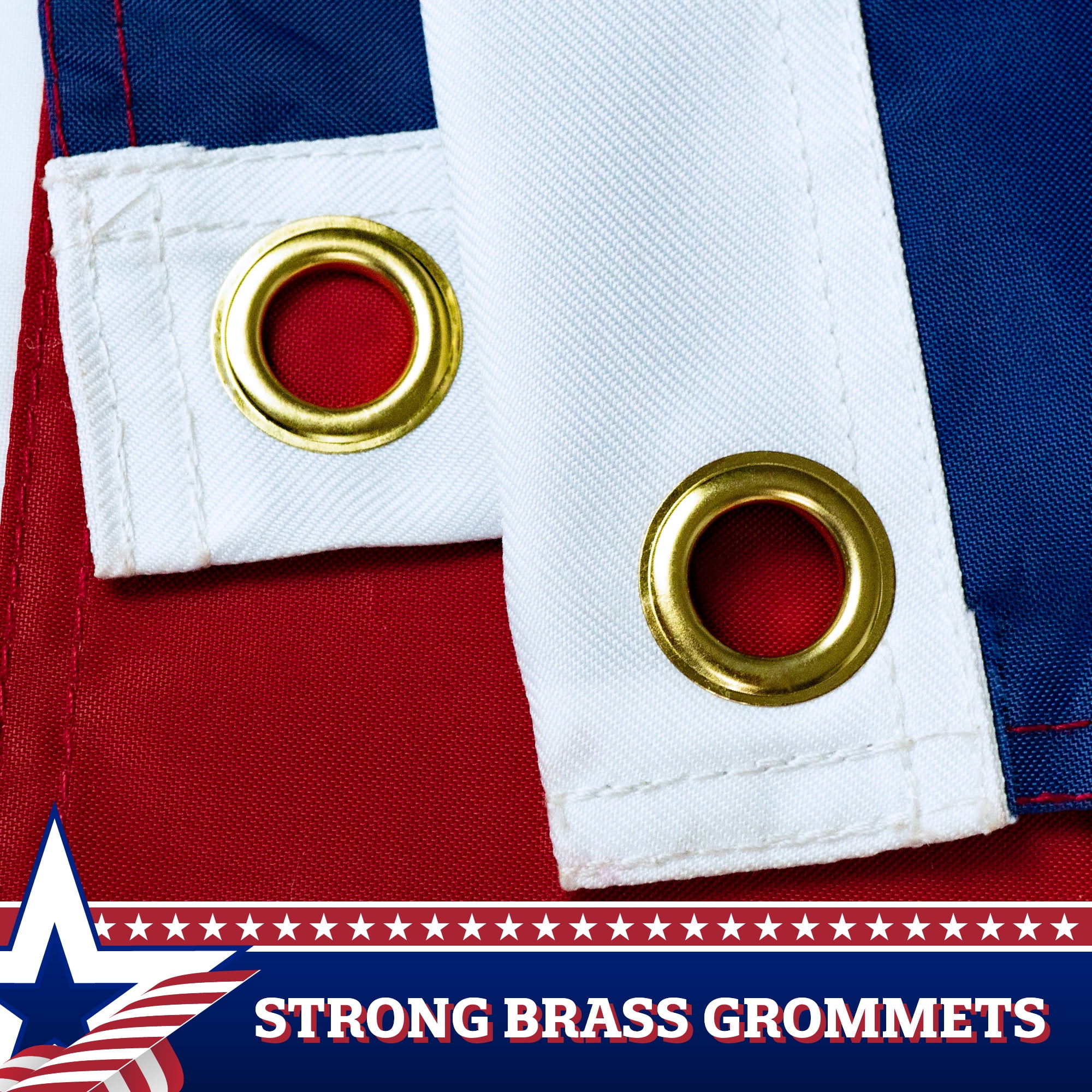 USA Pull Down Flag 1.67x8FT 2-Pack Embroidered Polyester By G128