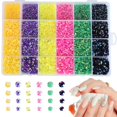 thumbnail image 1 of Nail Art Rhinestone Kit: 24-Grid Shiny DIY Resin Nail Crystals Nail Stone Gems, 1 of 6