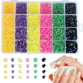 Ykohkofe Rhinestones, Self-adhesive for Gluing, - Gemstones for  Nails/Clothing Jelly Pedicure Packs Nail Sugar Glitter French Tip Stencil  Gemstone