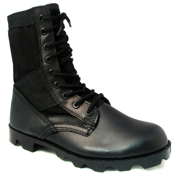 Bottes de Jungle pour Hommes Type G.I. à Lacets Tactiques de Combat Militaires Chaussures de Travail Largeur : Grand (W Ou 2E) (7 W US, Noir)