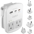 thumbnail image 1 of TEMOGU-World Travel Adapter Kit - 2 USB + 2 US Outlets, Surge Protection, Plug for Europe, UK, China, Australia, Japan - Perfect for Laptop, Cell Phones (Does Not Convert Voltage) (WPS-2B+), 1 of 4