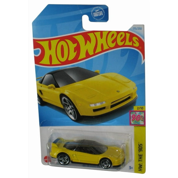 Hot Wheels HW The 90's 2/10 (2021) Yellow '90 Acura NSX Toy Car 175/250