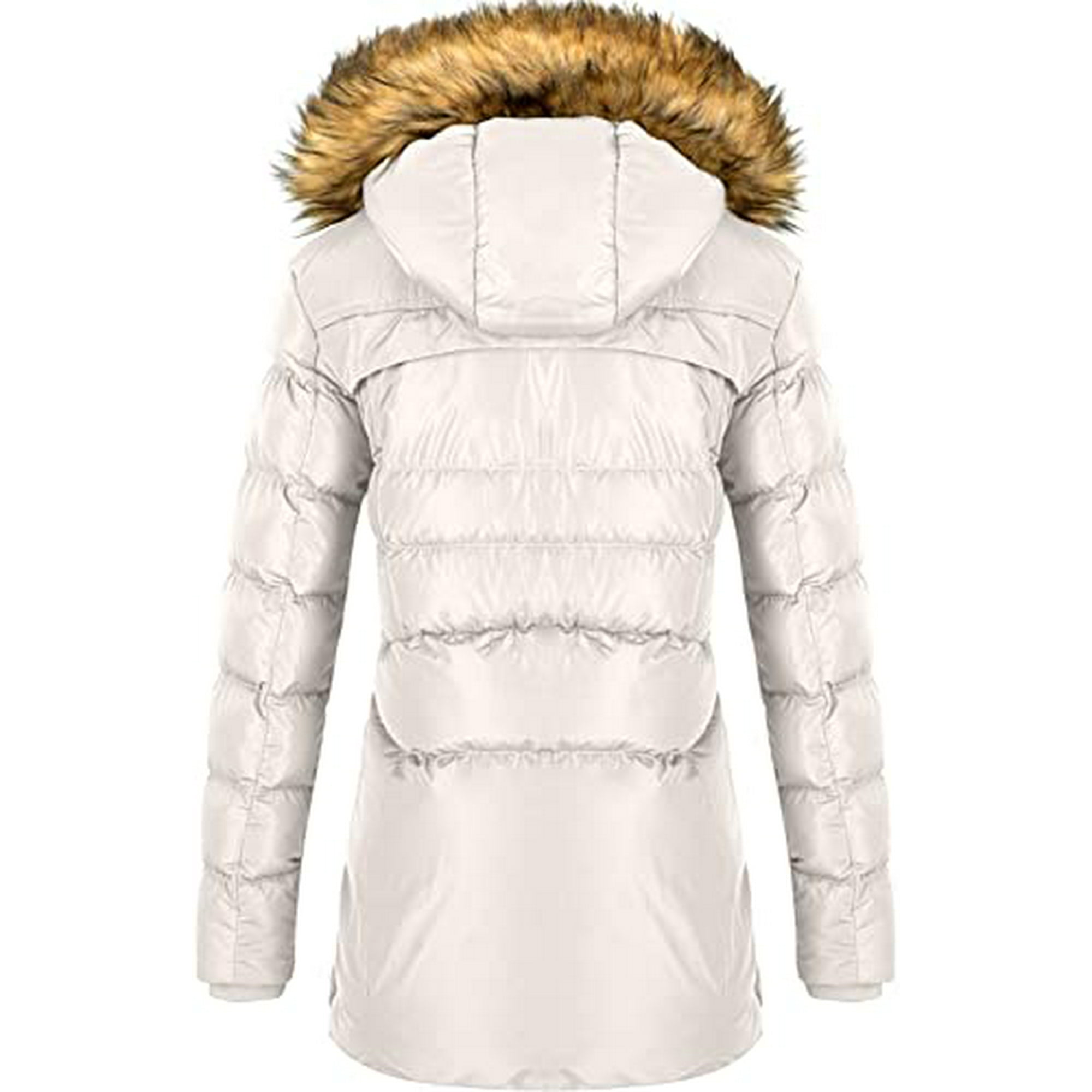 Geographical Norway ABEILLE - Grande Parka Pour Femme - Manteau Hiver Chaud - Manches Longues Et Col En Fourrure Synthétique - Jacket Dame Tissu Resistant (MARINE S) Dès 109,90 € - Sur