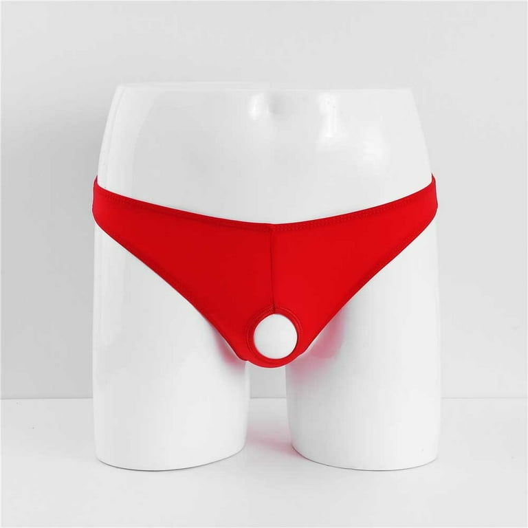 Men's Sexy Open Front Underwear Soft Comfortable Briefs